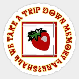 Strawberry Acid Trip Blotter Art Sticker